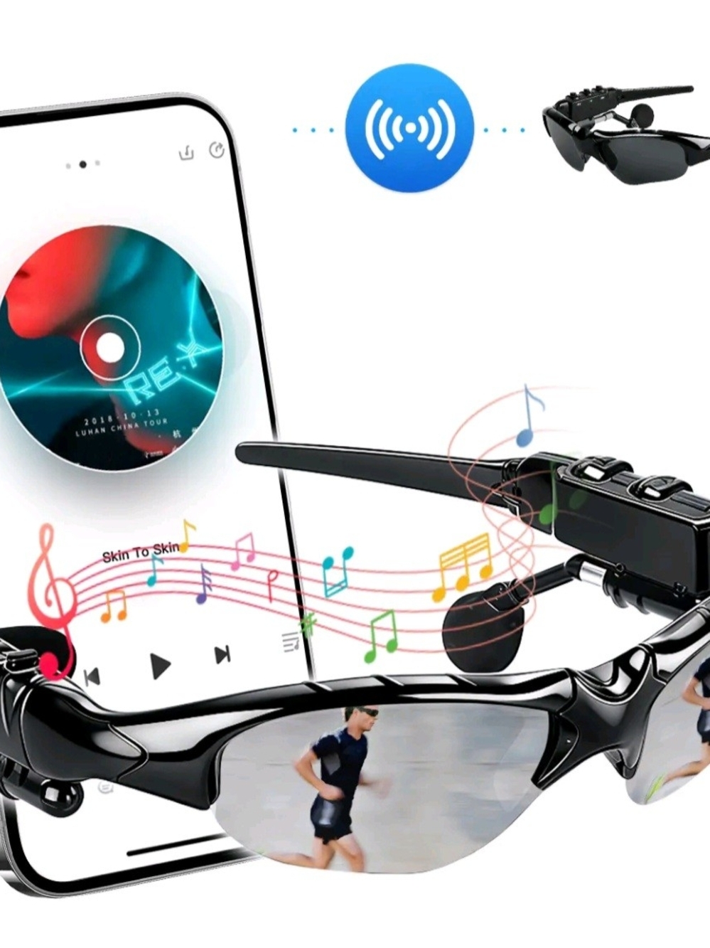 Bluetooth Smart Sunglasses ,  Headphones Hands-Free Calling Stereo 5.0. Uni-Sex.